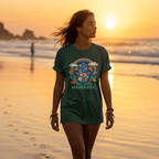 Retro Rainbow Hamsa Namaste T-Shirt