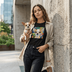 Pop Art Chihuahua Hearts T-Shirt