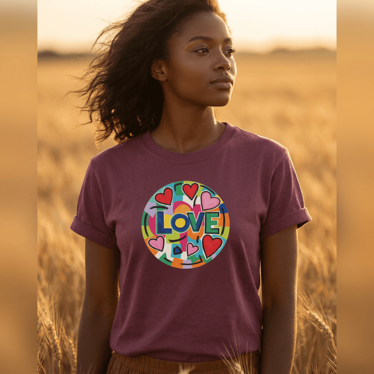 LOVE HEARTS Mosaic T-Shirt