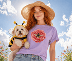 Vintage Rose & Bumblebee Botanical T-Shirt