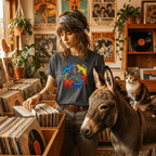 Mosaic Peace & Cats T-Shirt