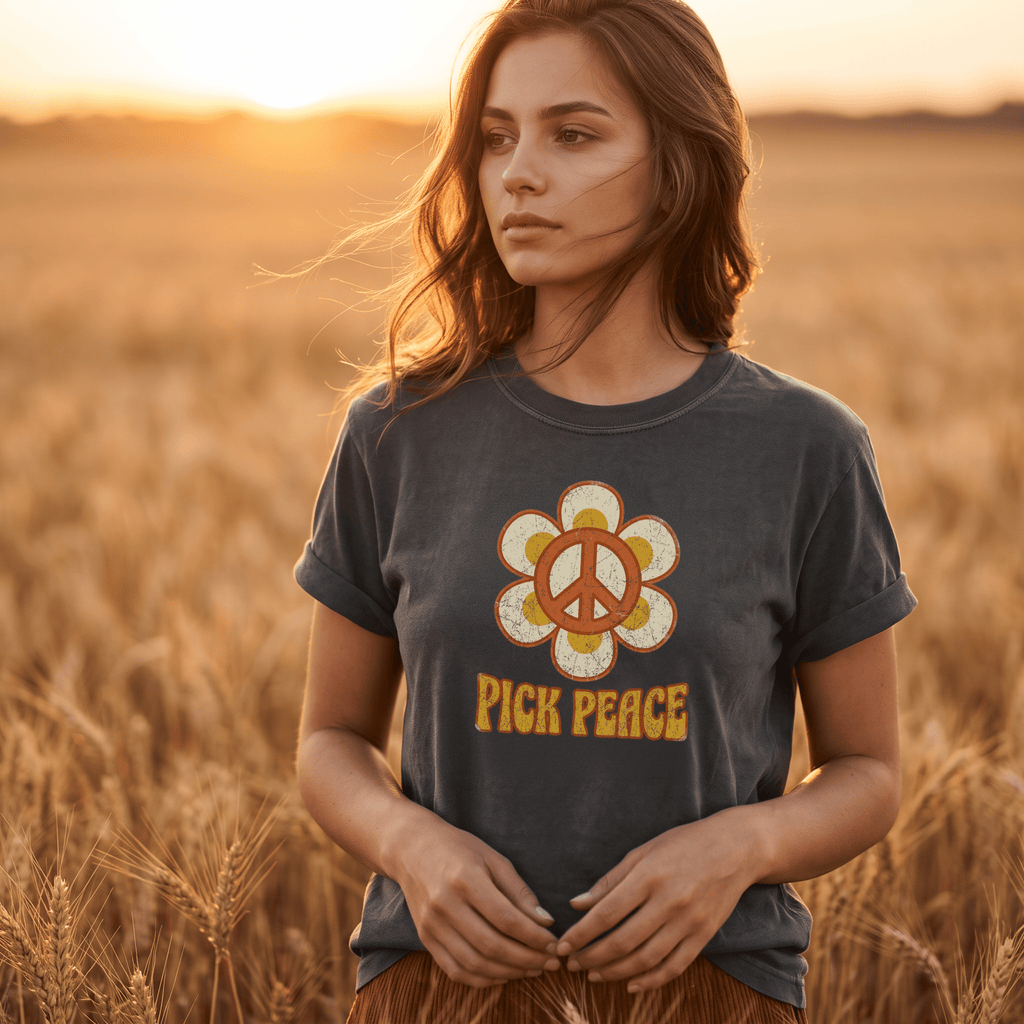 Pick Peace 60s Flower T-Shirt