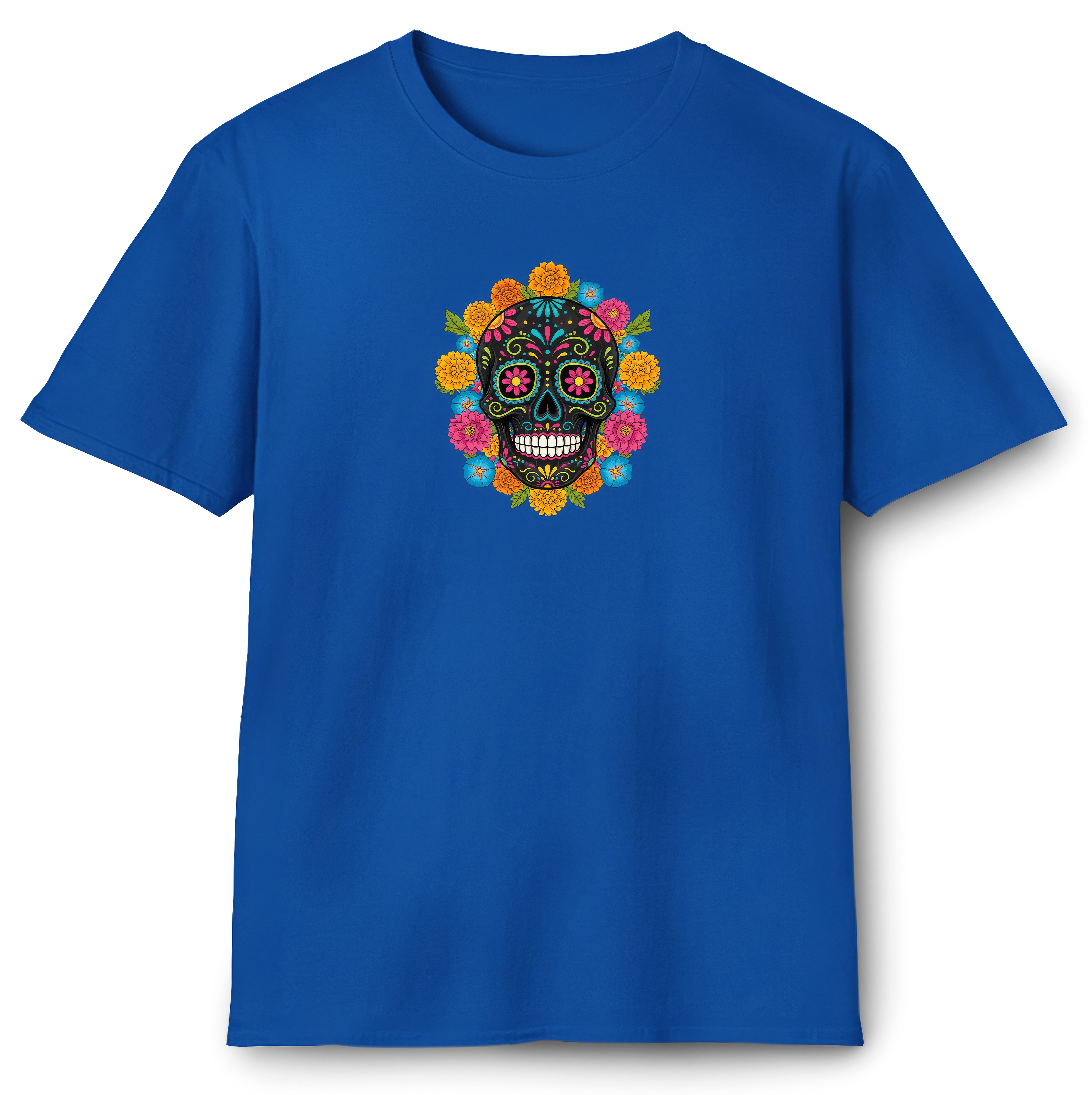 Sugar Skull with Flowers T-Shirt