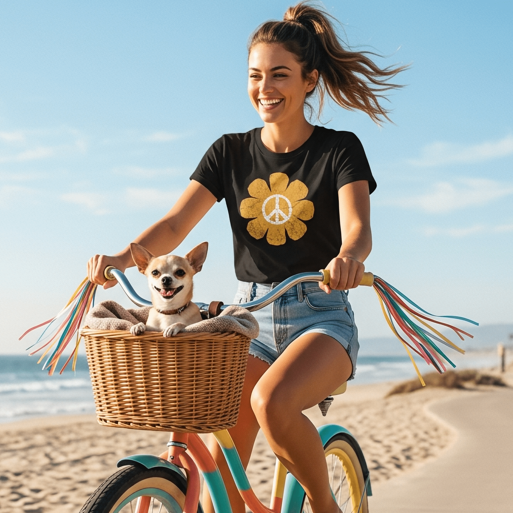 Retro Flower Power Peace T-Shirt