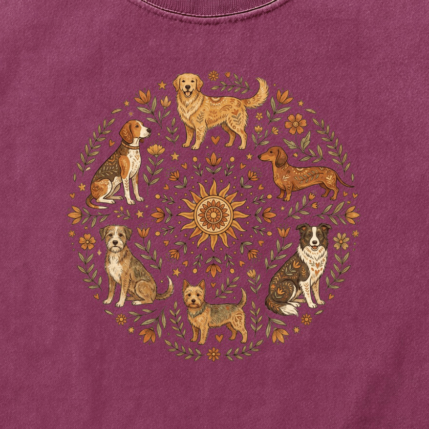 Enchanted Dogs Mandala T-Shirt