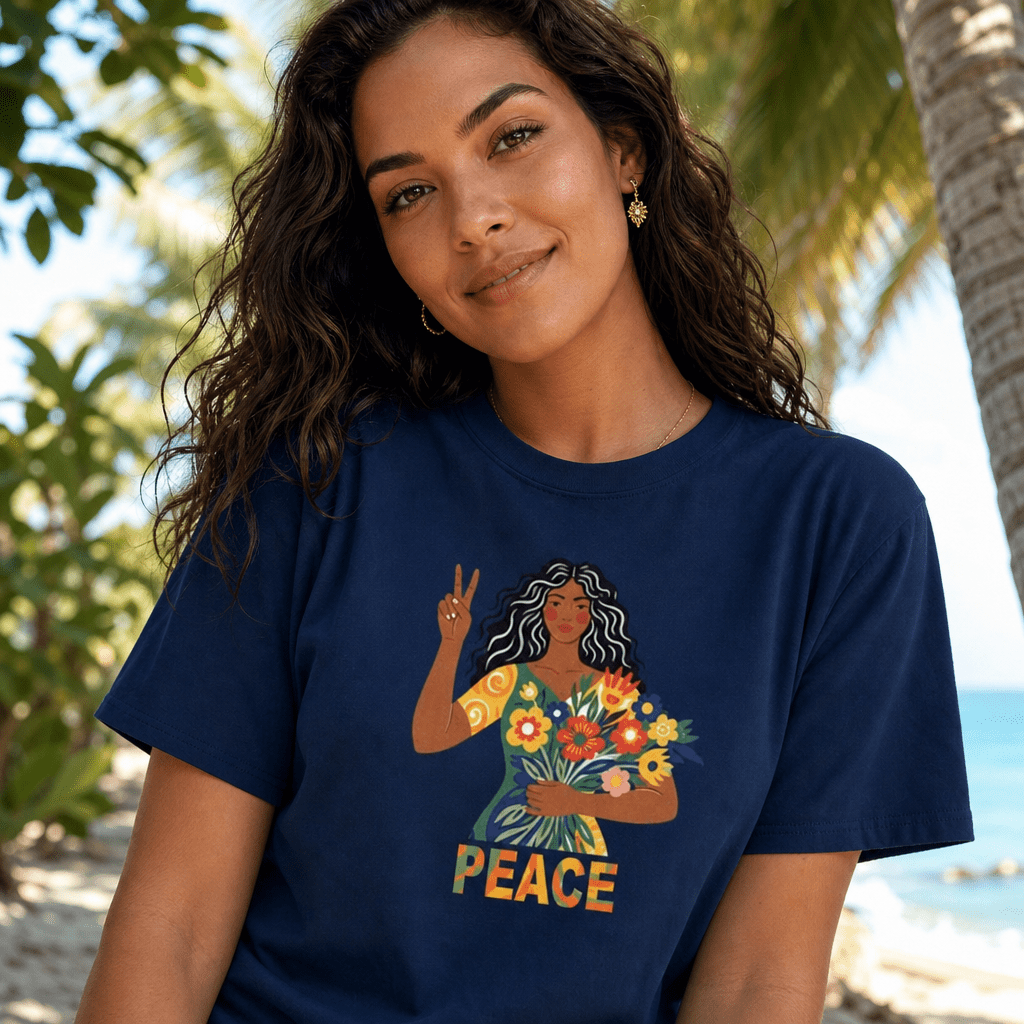 Floral Peace Goddess T-Shirt
